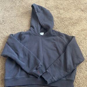 Outdoor Voices Nimbus Cropped Hoodie W M Gray